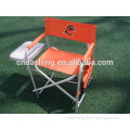 Aluminum folding beach chair with side table cup holder